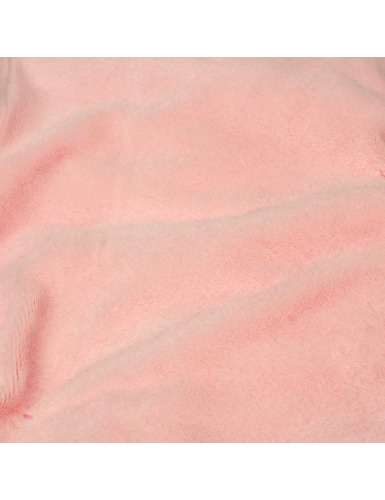 Coupon doudou polyester 50 x 150 cm rose