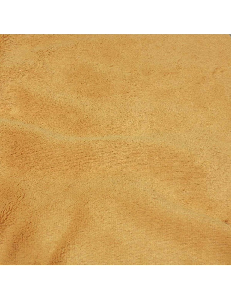 Coupon doudou polyester 50 x 150 cm ocre Coupon doudou polyester 50 x 150 cm ocre