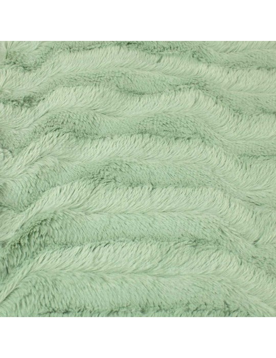 Coupon doudou polyester 50 x 150 cm vert