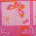 Coupon 100 % polyester imprimé papillons 150 x 240 cm