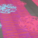 Coupon 100 % polyester imprimé fleurs 150 x 240 cm