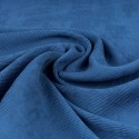 Tissu viscose/nylon plissé bleu