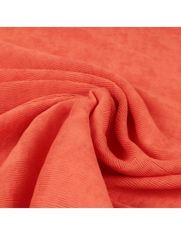 Tissu viscose/nylon plissé orange