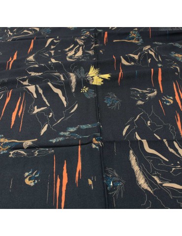 Coupon viscose nature sauvage 50 x 140 cm