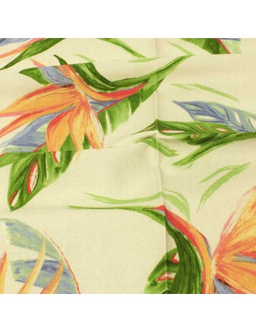 Coupon coton plantes exotiques 50 x 145 cm