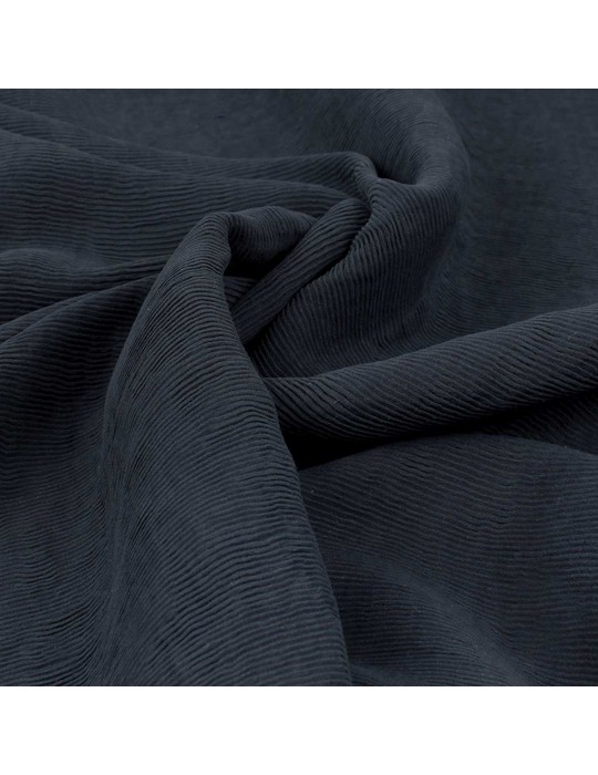 Tissu viscose/nylon plissé marine