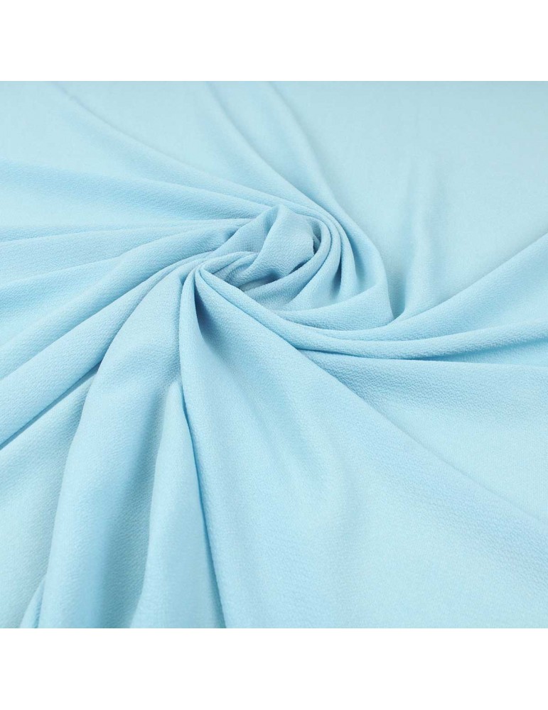Tissu crêpe uni bleu ciel Tissu crêpe uni bleu ciel