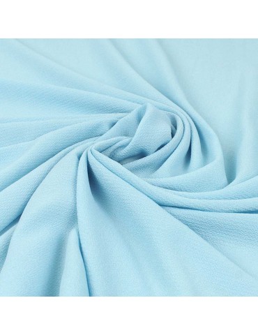 Tissu crêpe uni bleu ciel