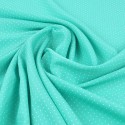 Tissu d'habillement polyester mini pois vert