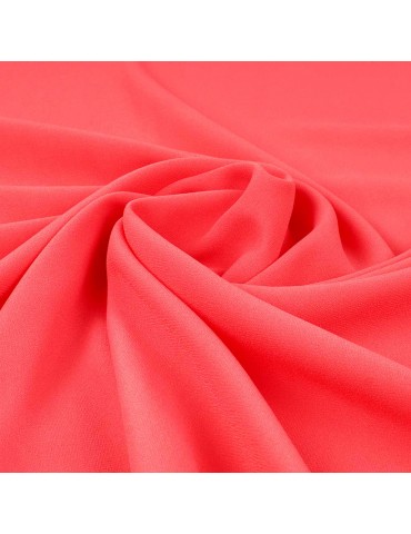 Tissu crêpe uni corail
