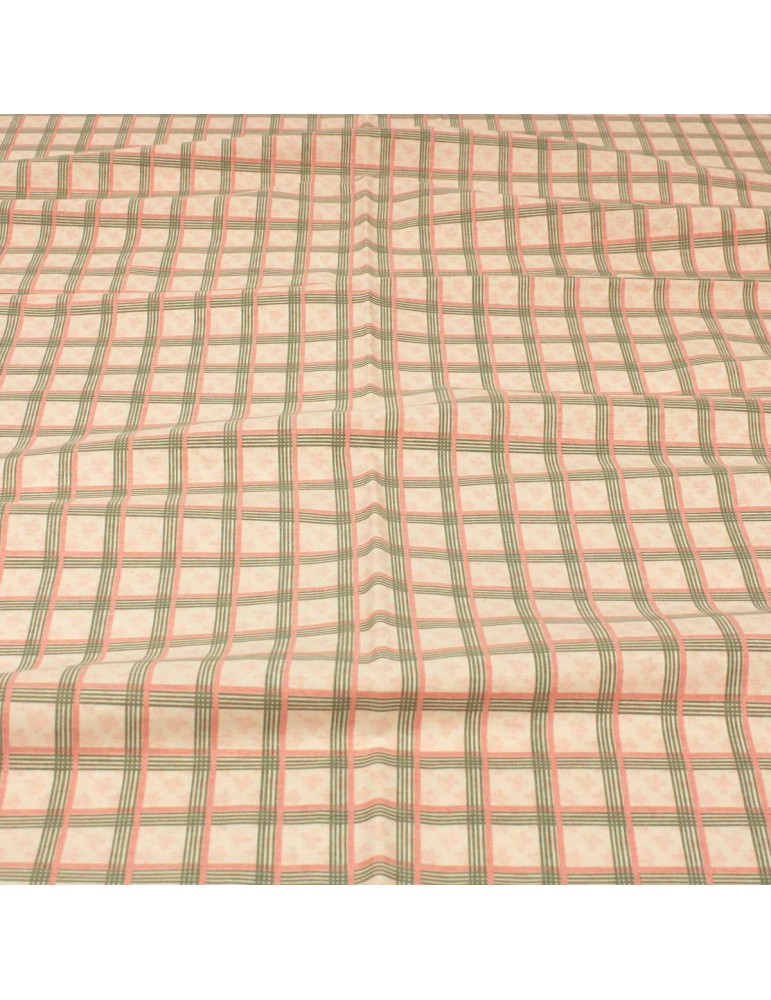 Coupon coton carreaux rose 50 x 145 cm Coupon coton carreaux rose 50 x 145 cm