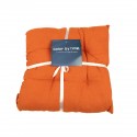 Set de 2 galettes de chaise uni orange 40 x 40 cm Set de 2 galettes de chaise uni orange 40 x 40 cm