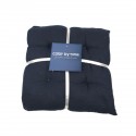 Set de 2 galettes de chaise uni jean 40 x 40 cm Set de 2 galettes de chaise uni jean 40 x 40 cm