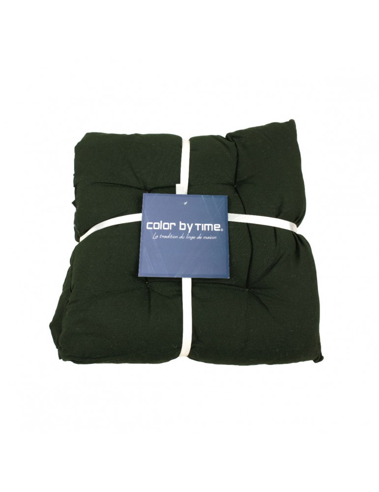 Set de 2 galettes de chaise uni vert 40 x 40 cm Set de 2 galettes de chaise uni vert 40 x 40 cm