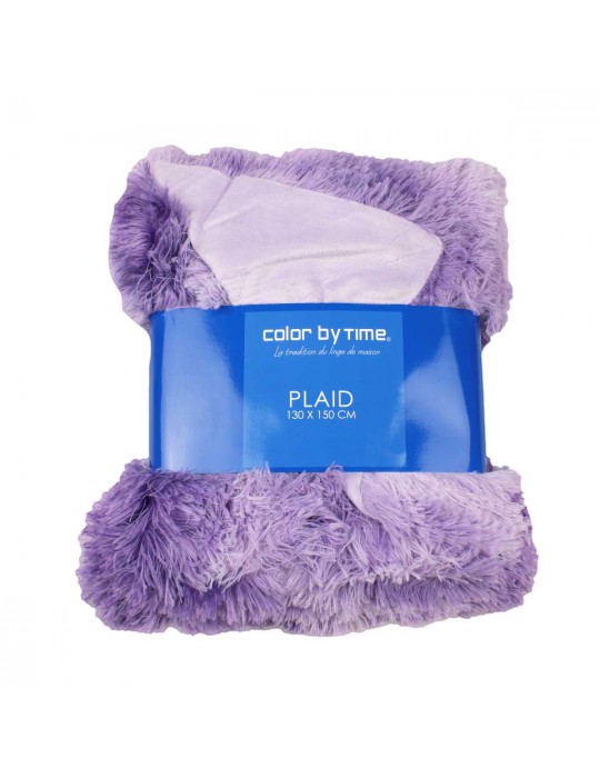 Plaid acrylique violet 130 x 150 cm