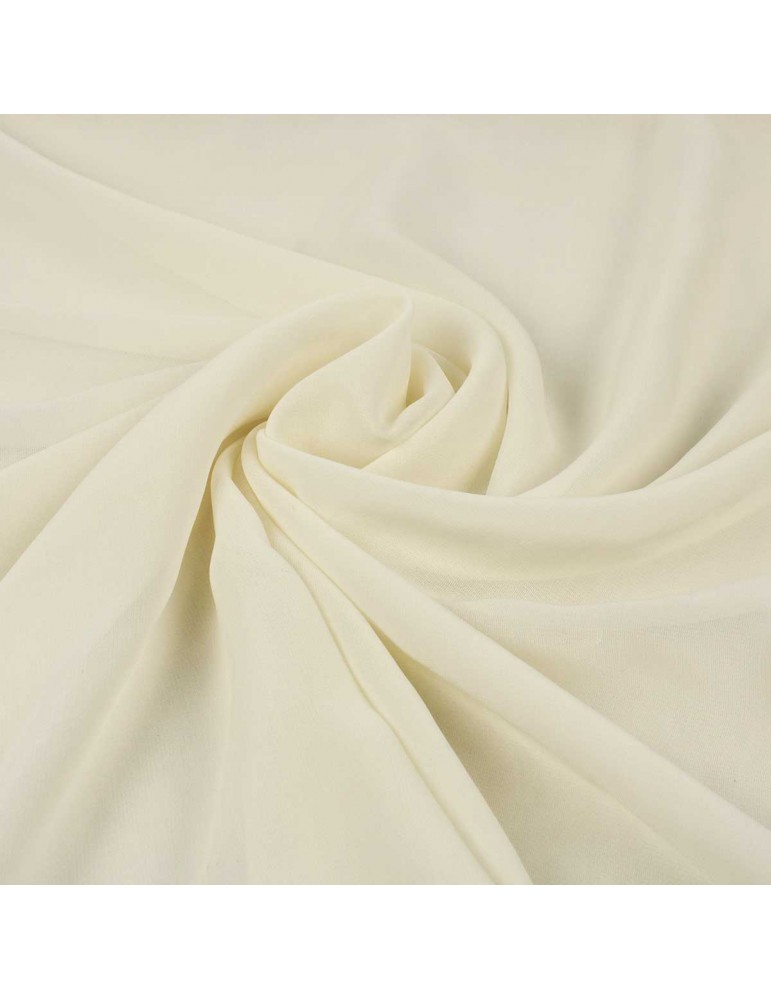 Tissu viscose transparent écru