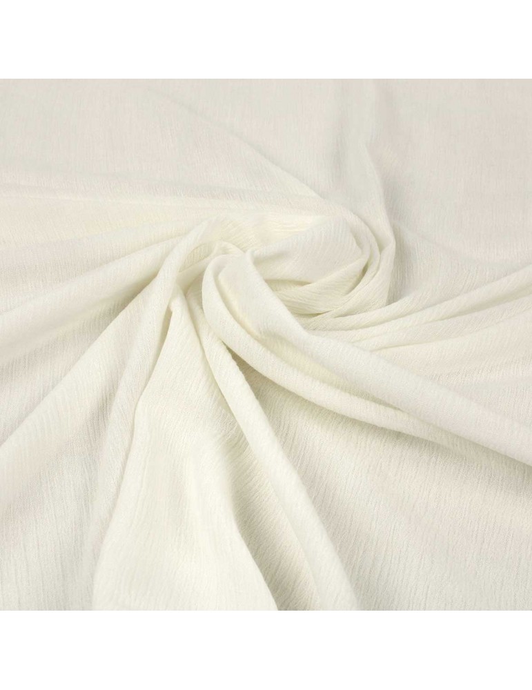 Tissu crêpe de viscose écru