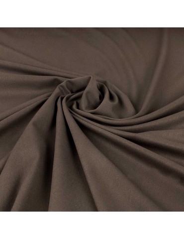 Tissu toile polyester/viscose chocolat