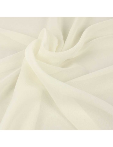 Tissu viscose transparent 140 cm ivoire