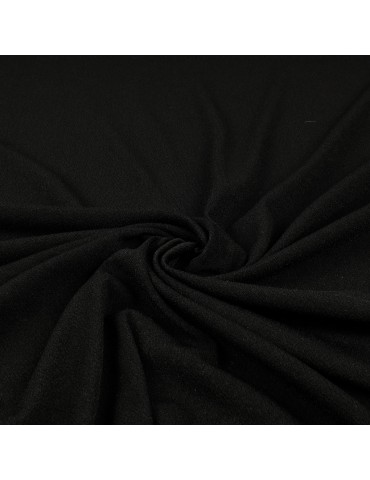 Tissu crêpe uni noir
