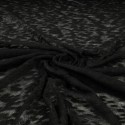 Tissu jersey coton transparent noir