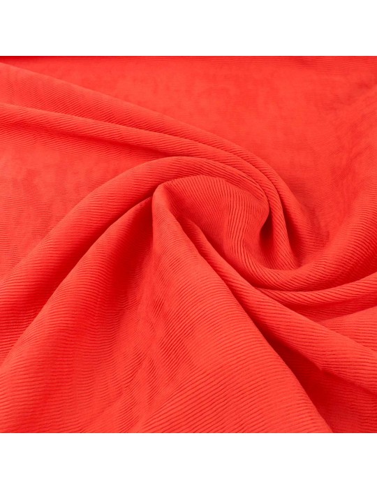 Tissu viscose/nylon plissé corail