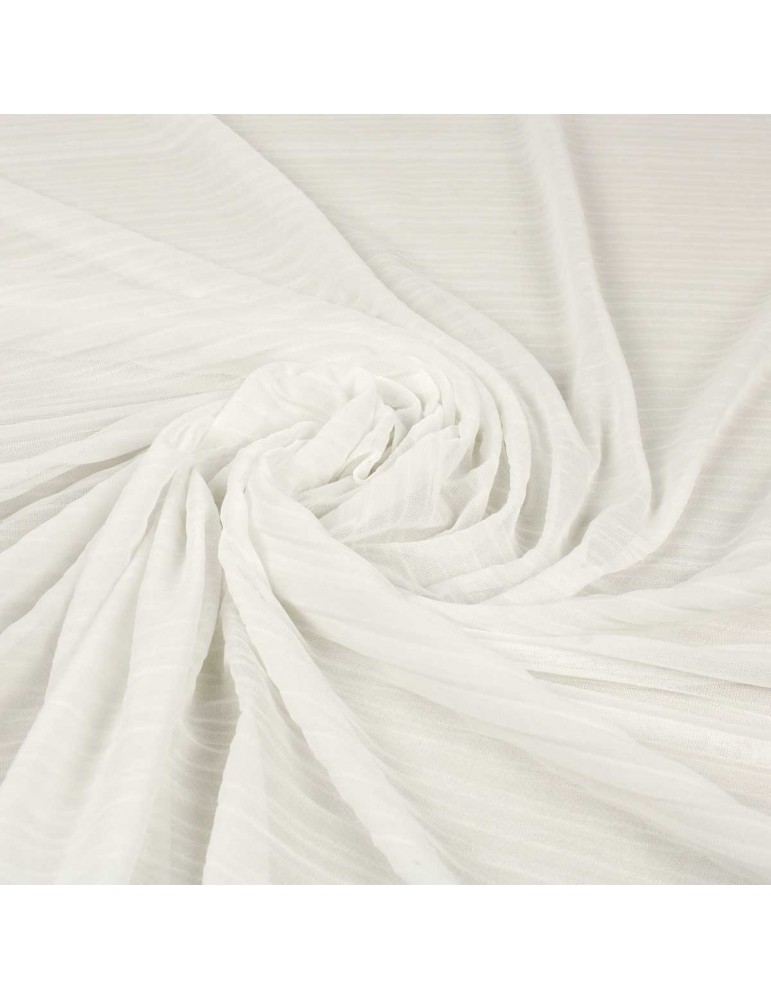 Tissu crêpe gauffré uni ivoire Tissu crêpe gauffré uni ivoire