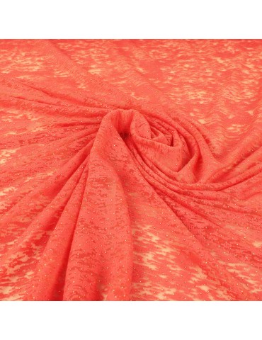 Tissu résille doré/orange