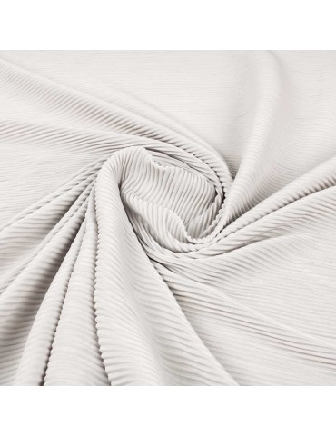 Tissu polyester plissé argent