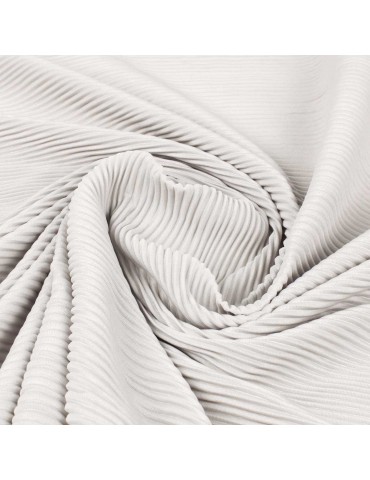 Tissu polyester plissé argent