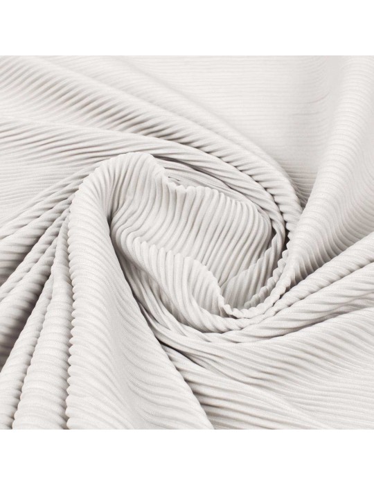 Tissu polyester plissé argent