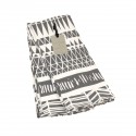 Set de 2 essuie-mains triangle gris 40 x 70 cm