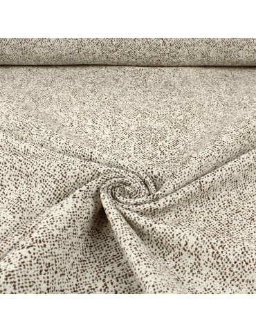 Tissu jacquard multi point chocolat
