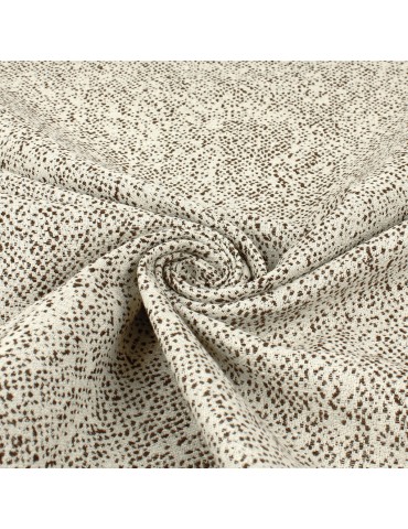 Tissu jacquard multi point chocolat