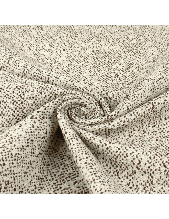 Tissu jacquard multi point chocolat