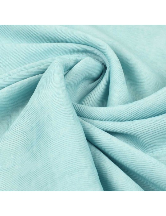 Tissu viscose/nylon plissé bleu ciel