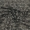 Tissu jersey maille noir/blanc