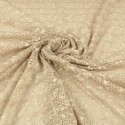Tissu jersey maille beige/blanc Tissu jersey maille beige/blanc