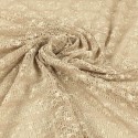 Tissu jersey maille beige/blanc Tissu jersey maille beige/blanc