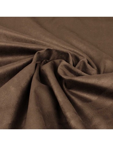 Tissu suédine uni marron