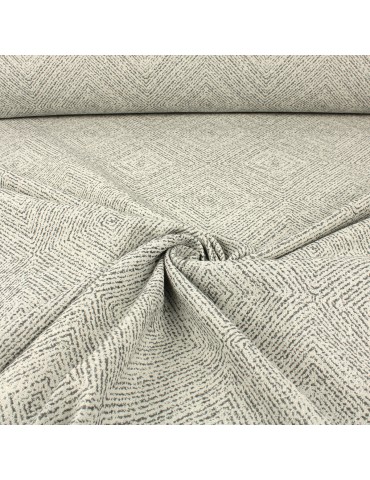 Tissu jacquard chevrons gris