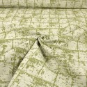 Tissu jacquard carrés pistache