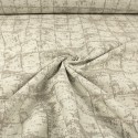 Tissu jacquard carrés taupe Tissu jacquard carrés taupe