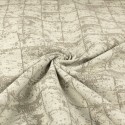 Tissu jacquard carrés taupe Tissu jacquard carrés taupe
