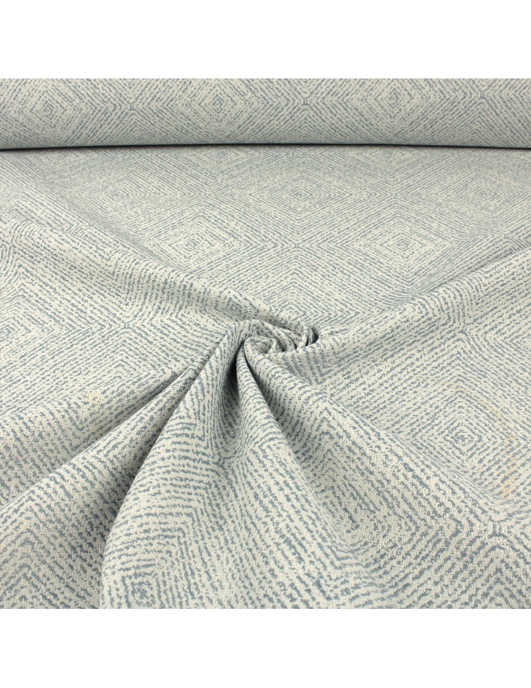 Tissu jacquard chevrons ciel