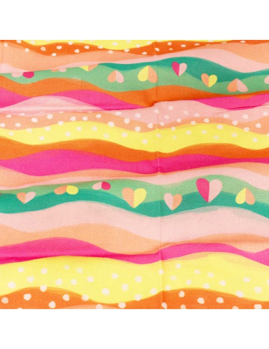Coupon patchwork vagues multicolore 45 x 48 cm
