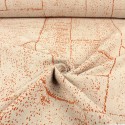 Tissu jacquard rectangles orange Tissu jacquard rectangles orange