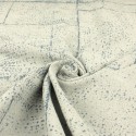 Tissu jacquard rectangles ciel