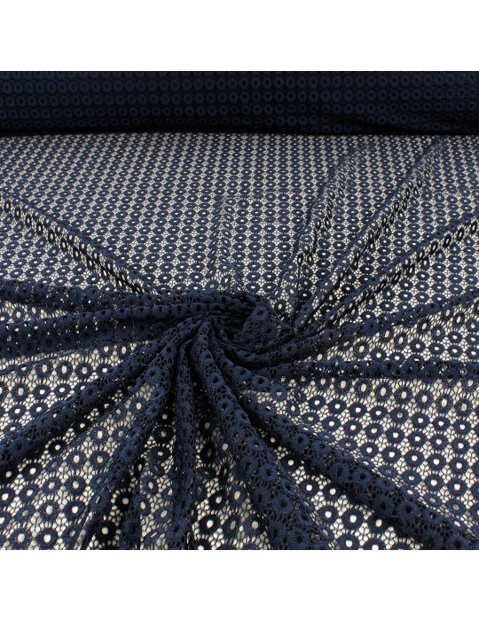 Tissu dentelle ovale marine
