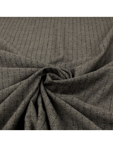 Toile rayée polyester/viscose gris